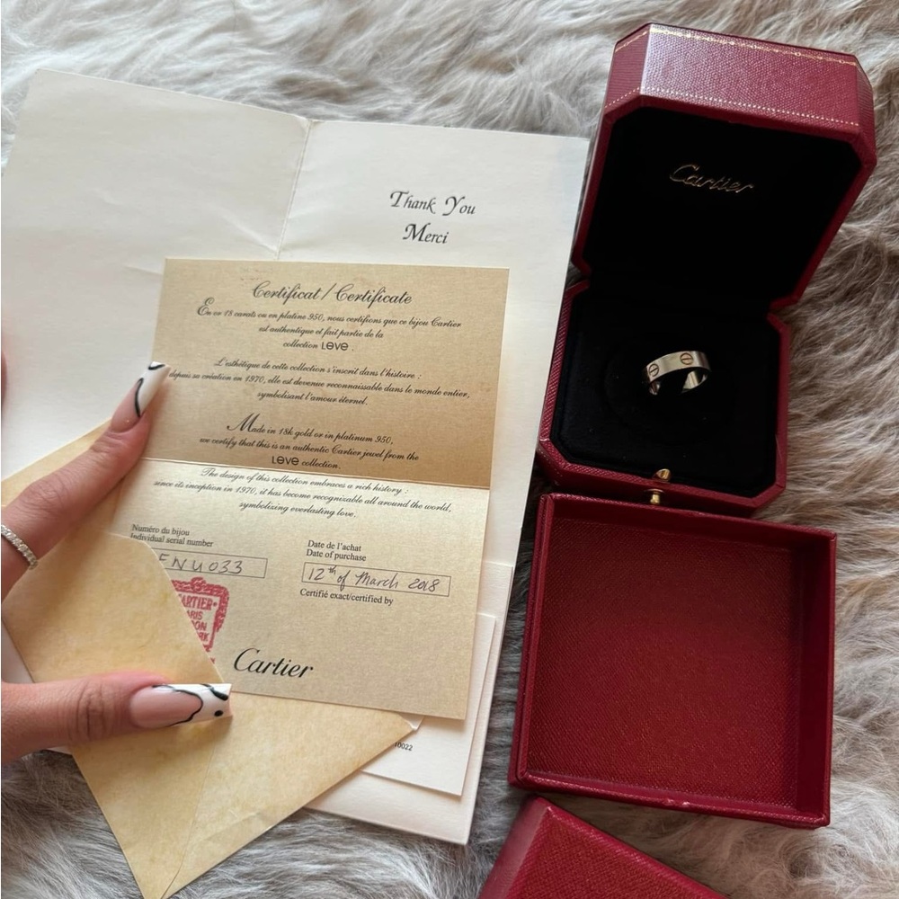 Cartier Silver and Black Ring 54